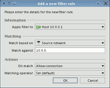 Adding a Firewall rule.